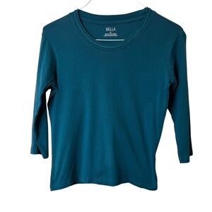 Women’s Crew Neck Pullover Green Top Small